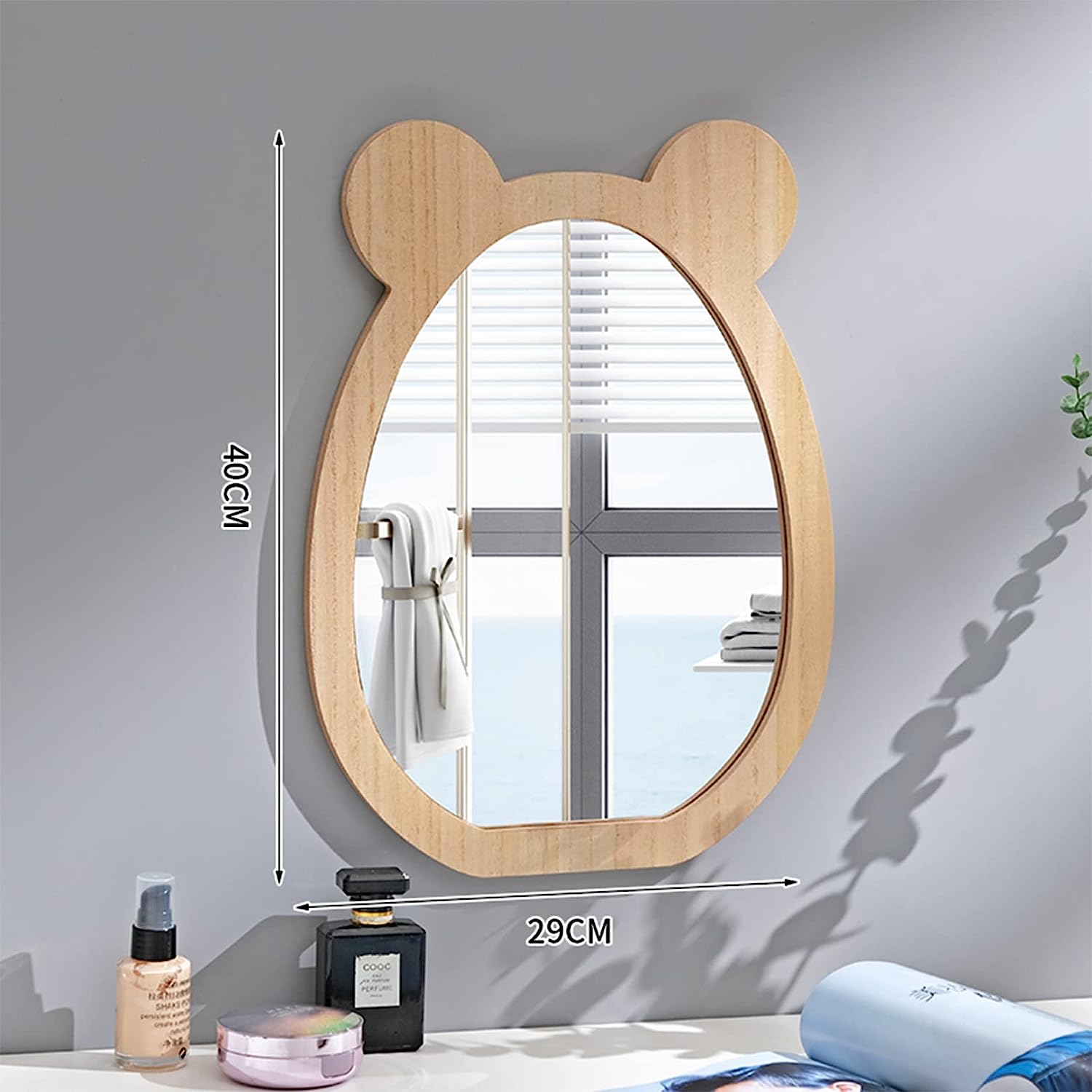 Bear Pie Kids Bathroom Mirror Decor