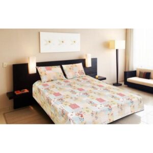 Rich Cotton Double Bed Sheet With 2 Pillow cases
