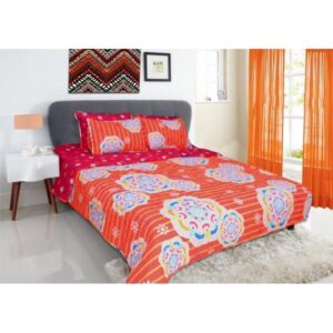 Geometrical Floral Bed Spread Set – 6 pieces