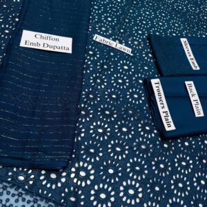 Cahrizma, 3PC Heavy Suit Front shirt heavy Lazer Cut Chiken Kari