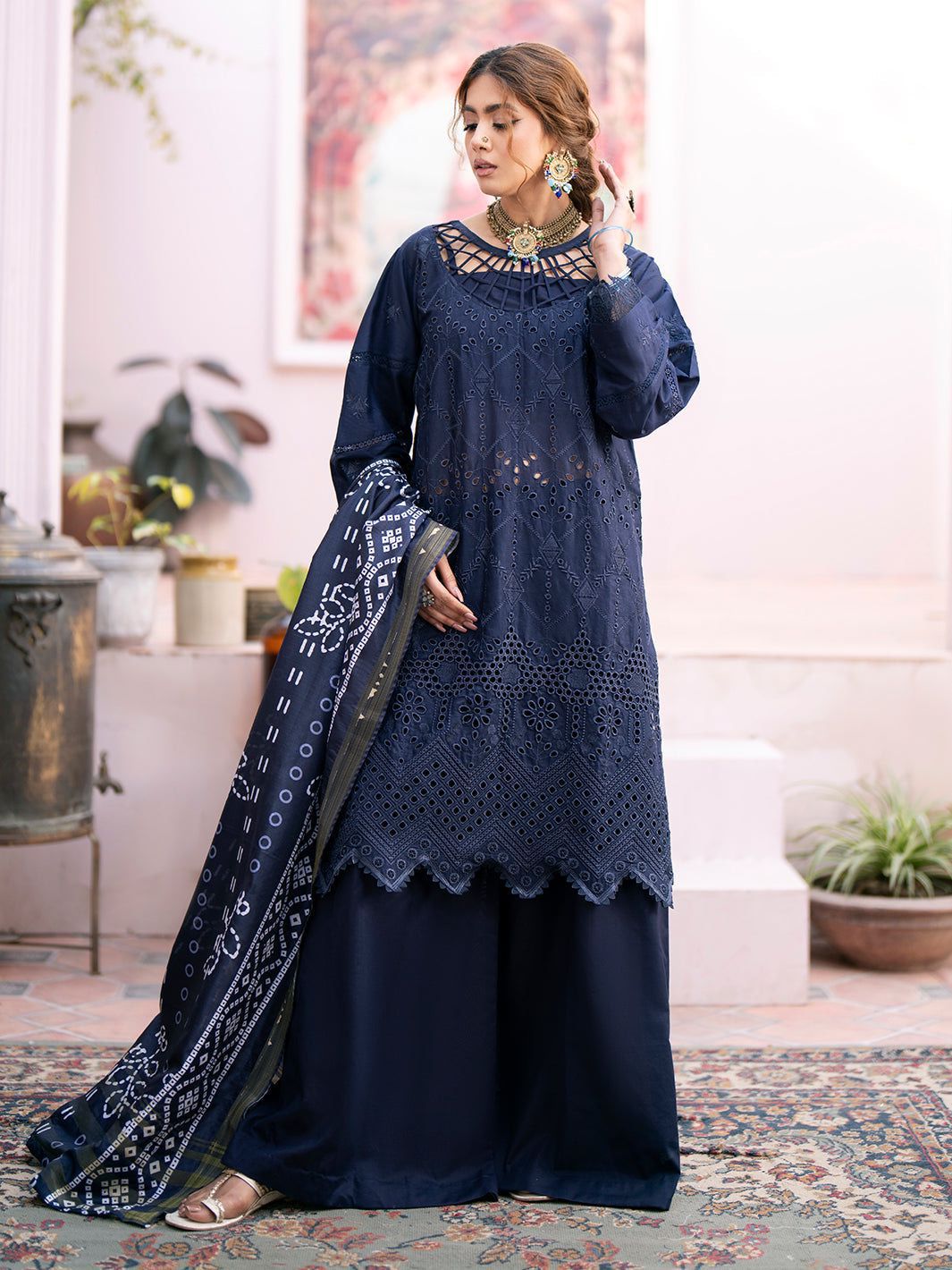 Cahrizma,3PC Heavy Suit Front shirt heavy Chiken Kari shirt embroidery