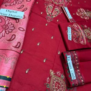 3PC Heavy Suit Front shirt heavy Panel shirt embroidery