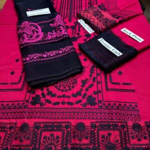 3PC Heavy Suit Front shirt heavy Cross Stiched shirt embroidery