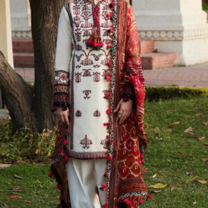 3PC Heavy Suit Front shirt heavy Cross Stiched shirt embroidery