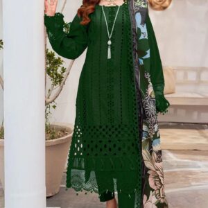3PC Heavy Suit Front shirt heavy Chiken Kari shirt embroidery