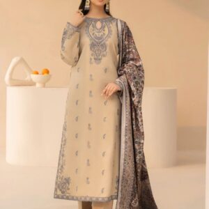 3PC Heavy Suit Front shirt heavy Cross Stiched shirt embroidery