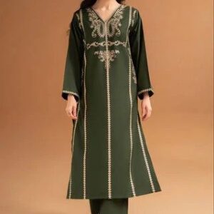 2PC Heavy Suit Front shirt heavy shirt embroidery