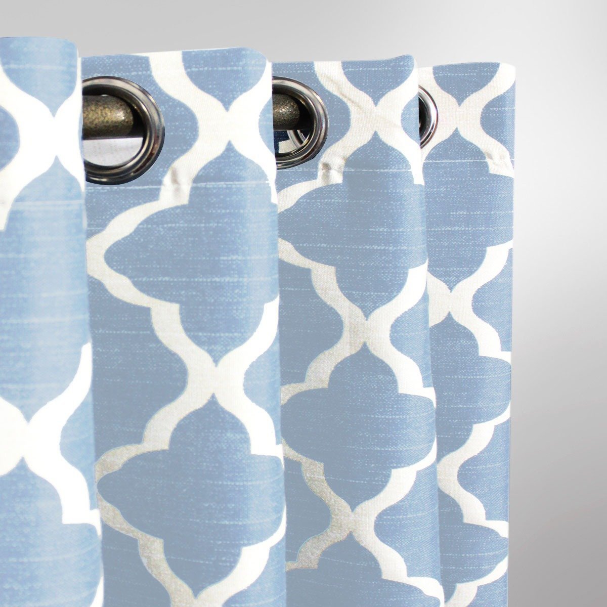 Gray & White Geometric – Curtain With Lining – Single Panel – 50″ x 90″