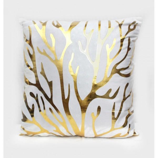 Branches – Golden Printed Cushion Cover