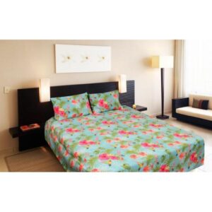 Export Cotton Double Bed Sheet With 2 Pillow cases