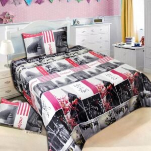 Paris – Export Quality Cotton Double Bed Sheet – 3 pc set