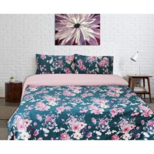 Export Quality Quilt Cover Set – 4 pcs – Green Floral