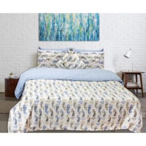 Export Quality Quilt Cover Set – 8 pcs – White Floral