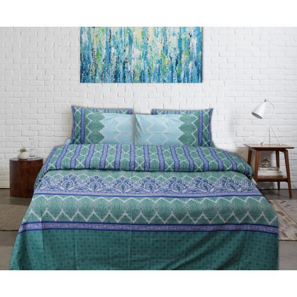 Quilt Cover Set – 6 pcs – Blue Green Floral