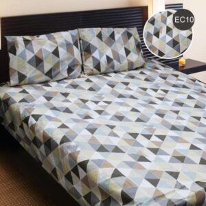 Cotton Double Bed Sheet With 2 Pillow cases