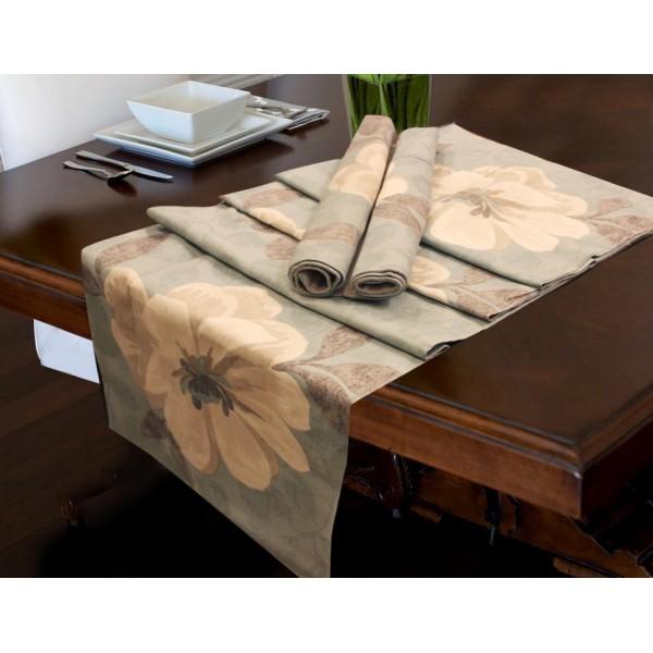 TABLE RUNNER 7 PCs SET – White Flower