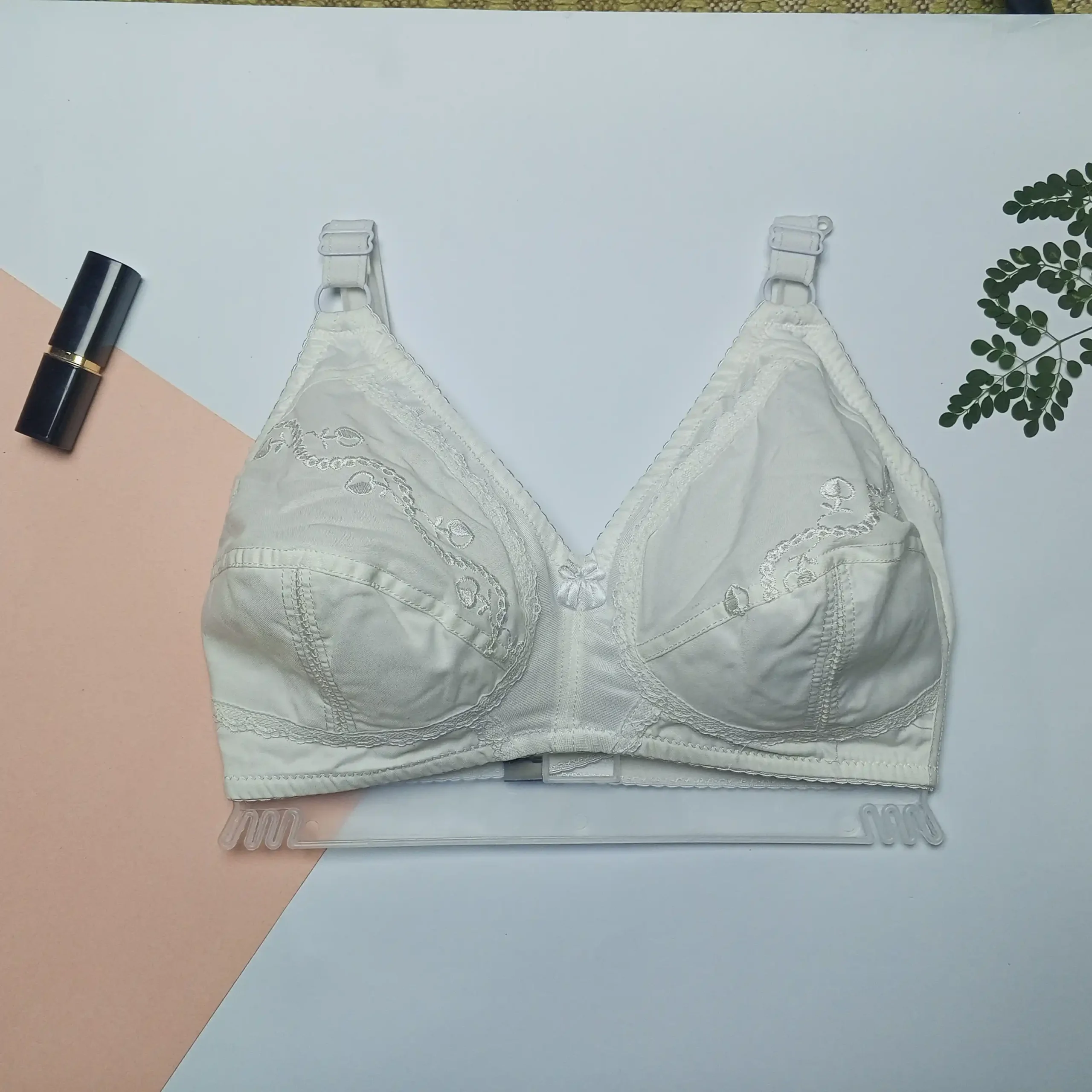 Soothing White Cotton Bra