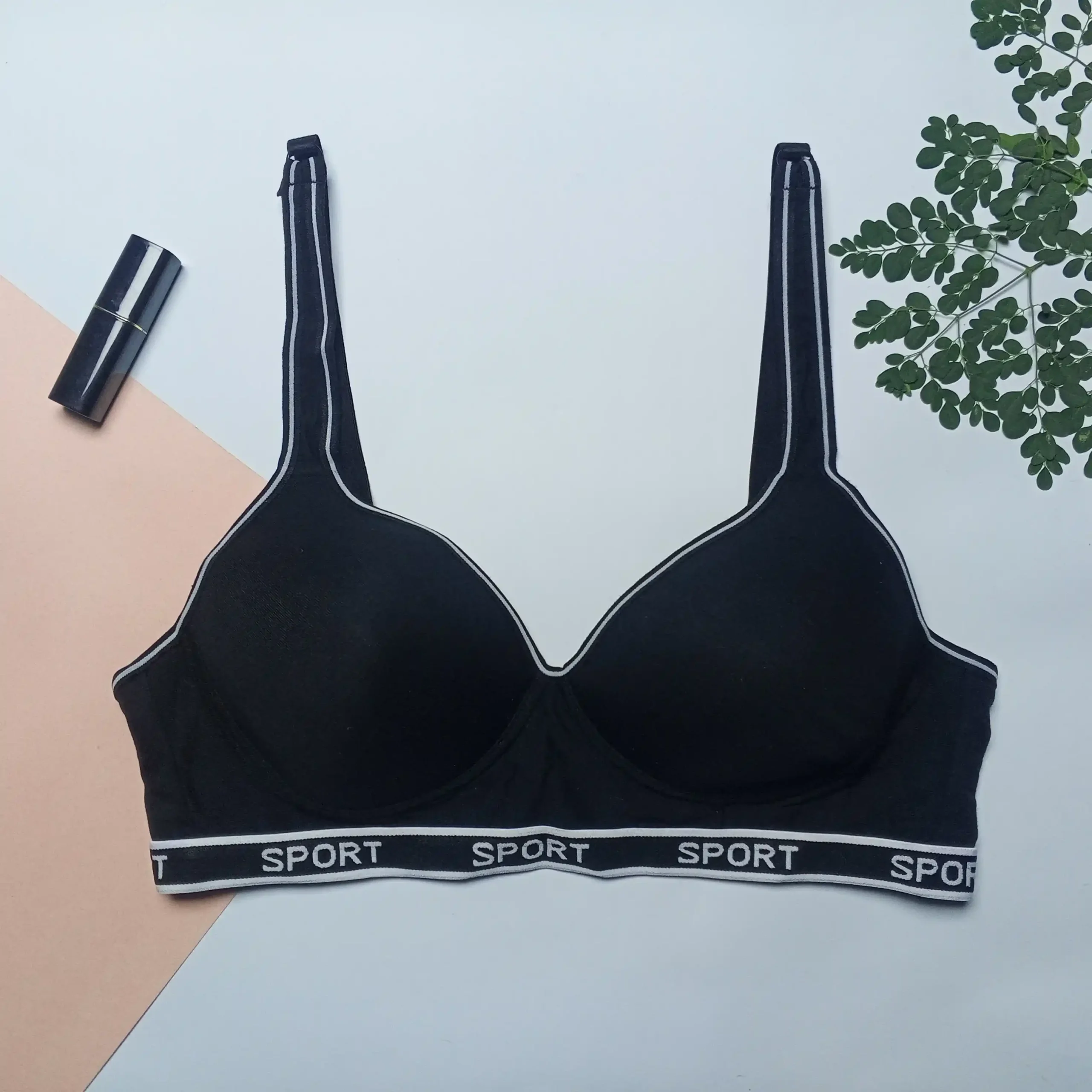 Soft Padded Sport Written Bra