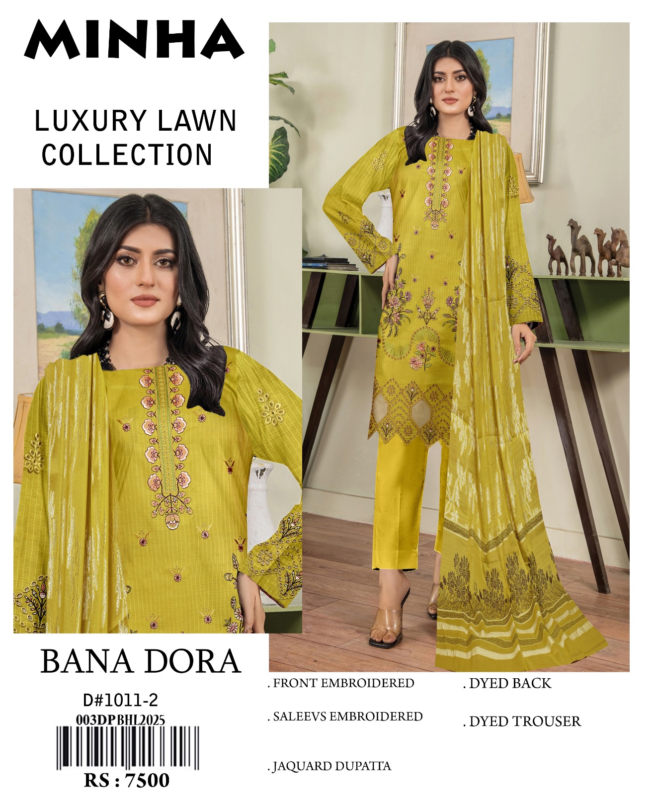 Minha Luxury Lawn 3PCs