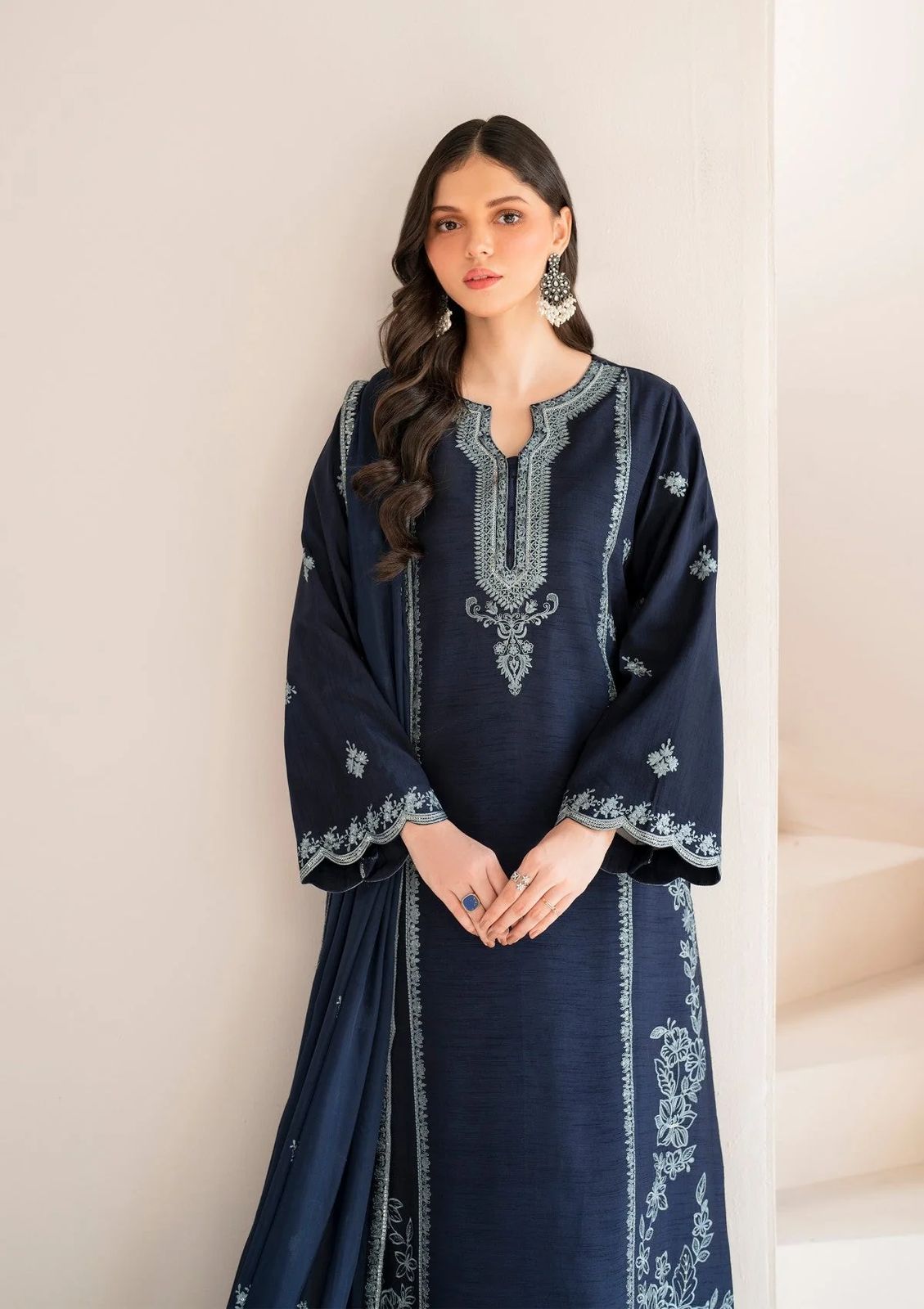 3PC Heavy Suit Front shirt heavy Sequence shirt embroidery