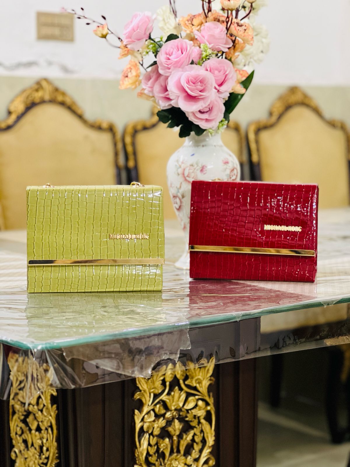 Stylist Shoulder Bags For Girls And Women’s with long Shoulder Golden Metal Chain