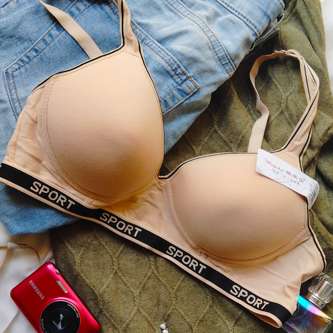 Soft Padded Sport Written Bra
