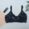 Black Jersey Net Bra - Image 5