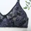 Black Jersey Net Bra - Image 2