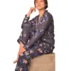 Trend Beat Women's Cotton Printed Night Suit Set (Large, Dark Blue) - Image 2
