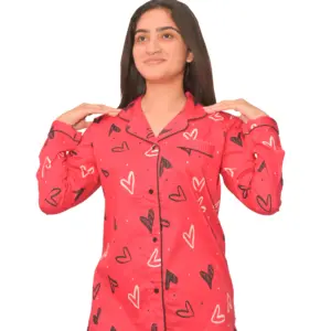 Cotton Ladies Red Night Dress