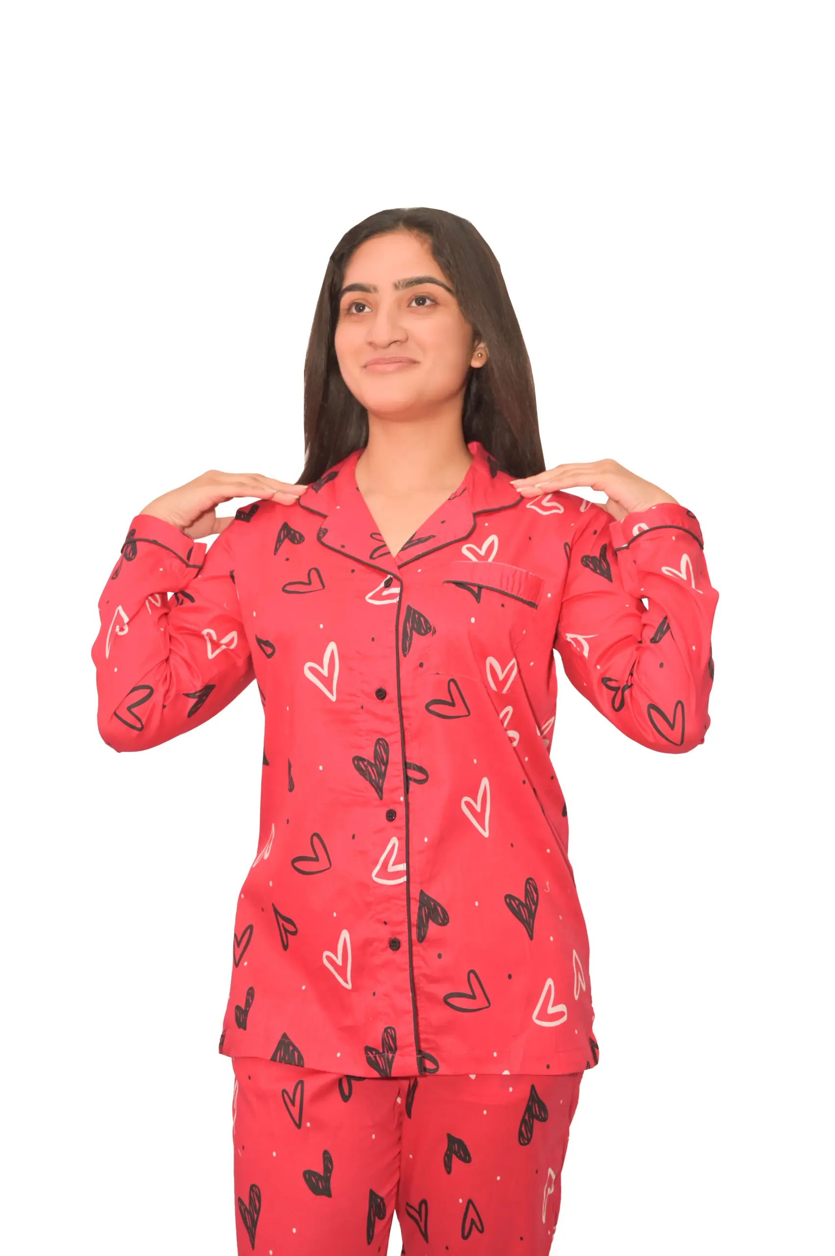 Cotton Ladies Red Night Dress