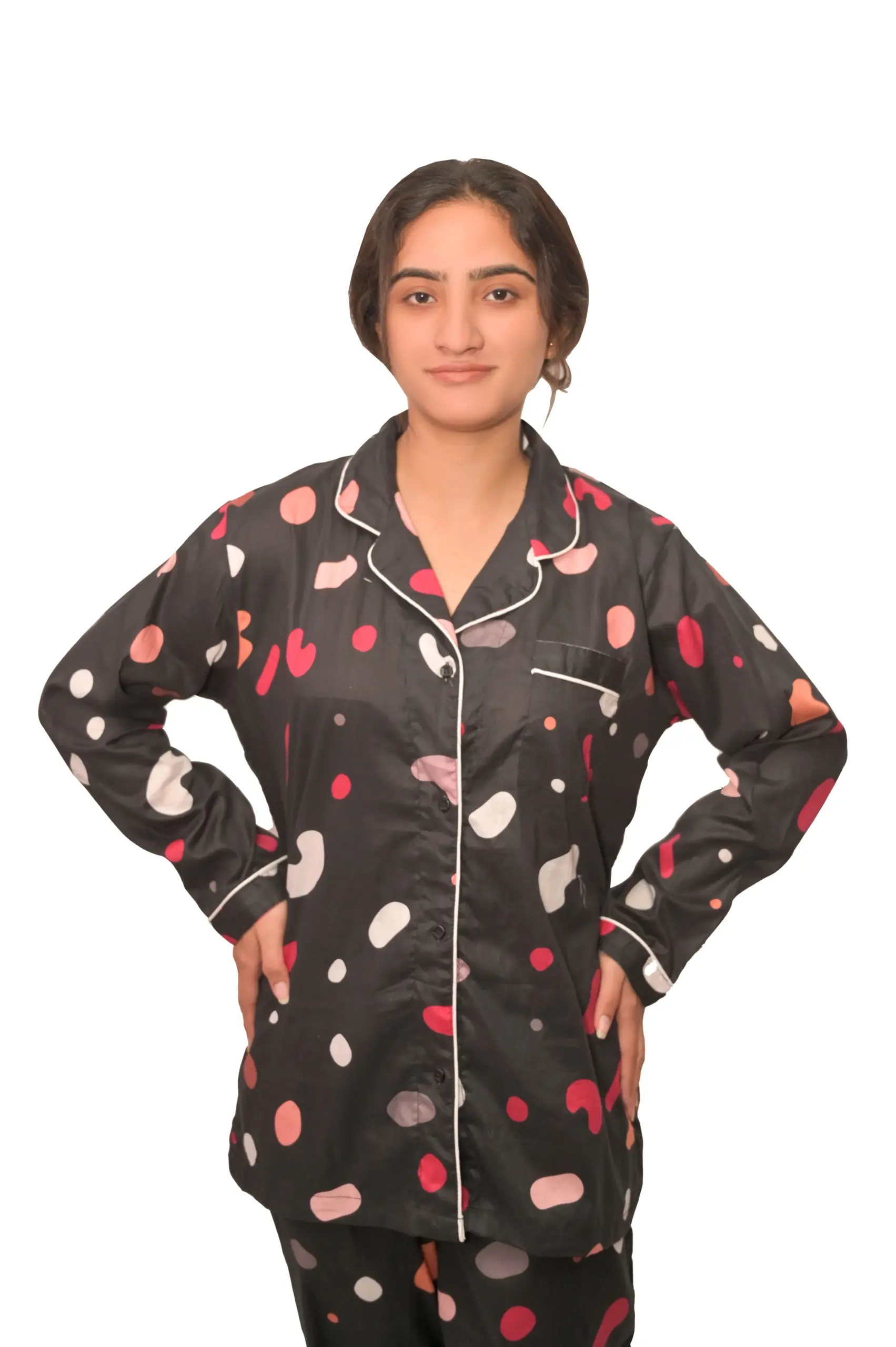 Women’s Floral Print Rayon Fabric Night Suit Set