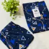Trend Beat Women's Cotton Printed Night Suit Set (Large, Dark Blue) - Image 4