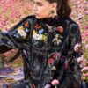 Printed Cotton Front, Back , Sleeves and embroidered patch - Image 2