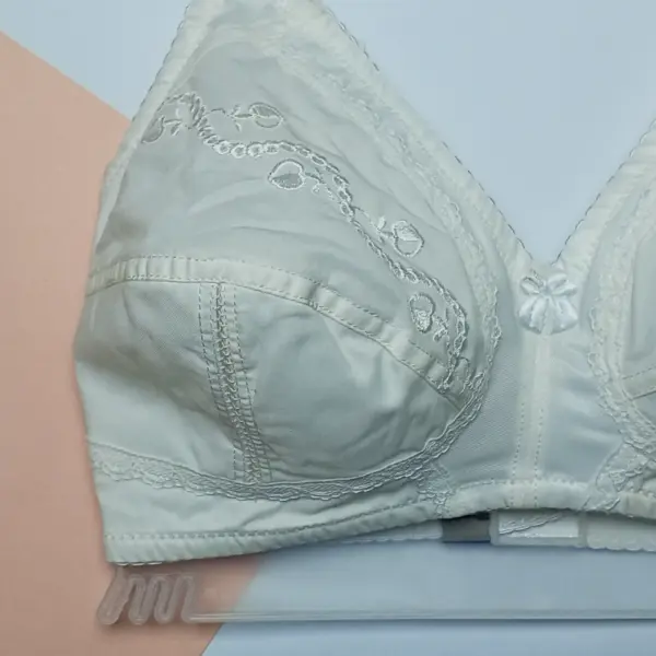 Soothing White Cotton Bra - Image 2