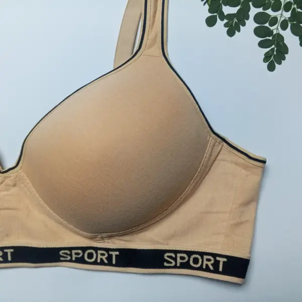 Soft Padded Sport  Written Bra - Image 4
