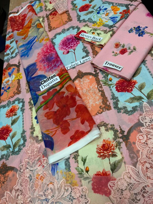 Printed Cotton Front, Back , Sleeves and embroidered patch - Image 7