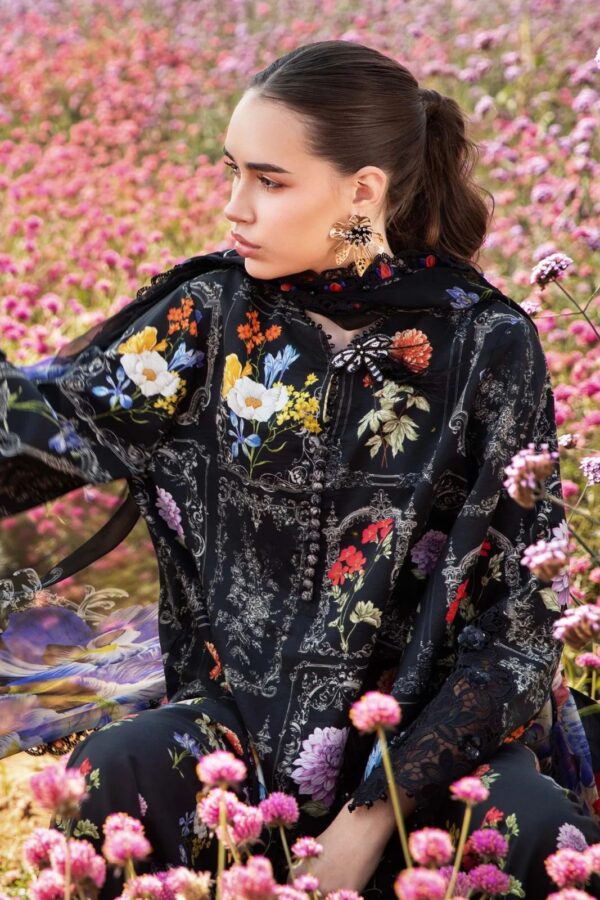 Printed Cotton Front, Back , Sleeves and embroidered patch - Image 2