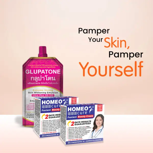1 x Glupatone 50ml, 1 x Homeo Cure Beauty Cream