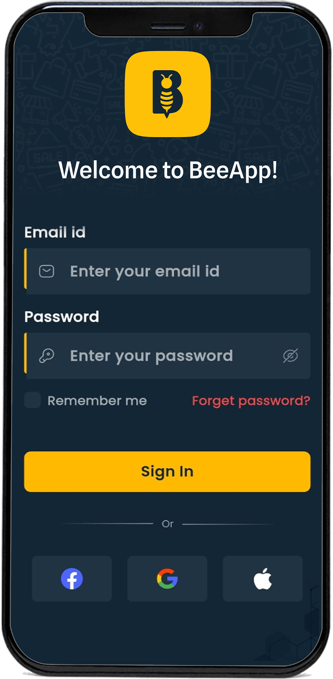 signup screen signup screen